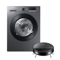Kit Lava E Seca Wd11M Inverter Inox 11/7Kg 110V E Aspirador Robô 2 Em 1 Com Wi-Fi Vr5000 - 110V
