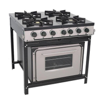 Fogão a Gás Bravo 4 Bocas BR4BF Com Forno CINZA Met Venâncio