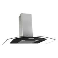 Coifa Vidro Curvo Parede Black Inox 75cm Terim - 220V