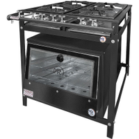 Fogão Industrial Com Forno 4 Bocas Alta Pressão P5 Mr Fogões
