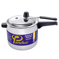 Panela De Pressão 4,5L Alumínio Polido Alto Brilho Panelux - Preto