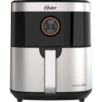 Fritadeira Elétrica Sem Óleo Oster 2 em 1 Preto Inox 4,8L OFRT660 - 220V