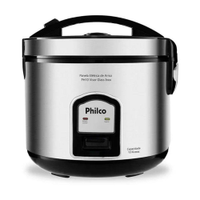 Panela de Arroz Elétrica Philco PH10 10 Xícaras Preta e Inox - 110V