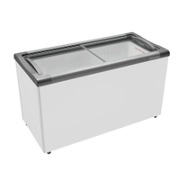 Freezer Horizontal Porta de Vidro 388L Metalfrio Branco 220V
