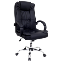 Cadeira de Escritório Presidente Prizi OC110-2 + - Preta - Preto