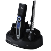 Aparador de Pelos Philco Multigroom 7 em 1 Sem Fio Preto/Azul - Bivolt