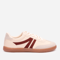 Tênis casual com recortes bicolor ace bege
