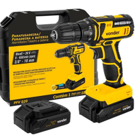 Furadeira e Parafusadeira à Bateria 20V Com Maleta 2 Baterias e Acessórios Bivolt PFV020 VONDER - Bivolt