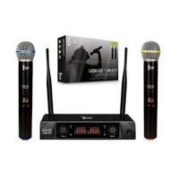 Microfone Dylan S/ Fio Uhf Duplo Display Digital Udx-02