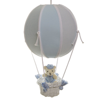 Lustre Balão Bolinha Urso Azul Quarto Bebê Infantil