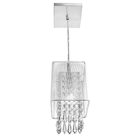 Pendente De Cupula Quadrado Clearfio Cristal Acrílico Branco