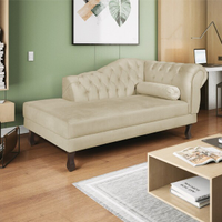Recamier Diana 185cm Lado Esquerdo Suede Bege - Amarena Móveis