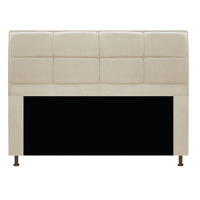 Cabeceira Munique 195 cm King Size Suede Bege - Amarena Móveis