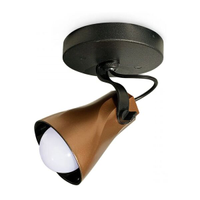Spot De Sobrepor Octa Preto / Cobre Startec Direcionável E27