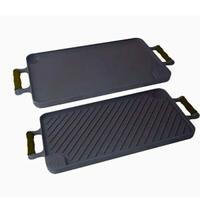 Bifeteira Dupla Face Ferro Alça Silicone Preta 26x48 Cm