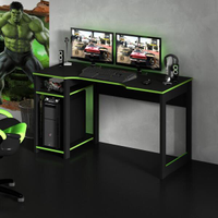 Mesa Gamer Multimoveis CR25049 Preta/Verde