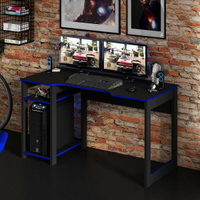 Mesa Gamer Multimoveis CR25049 Preta/Azul