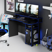 Mesa Gamer Multimoveis CR25050 Preta/Azul
