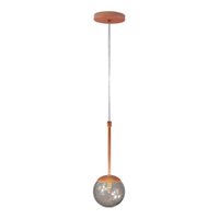 Pendente Globo Esfera de Vidro 12cm - BRONZE - Vidro Fumê
