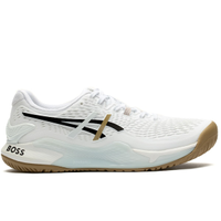 Tênis ASICS GEL-Resolution 9 x Hugo Boss - Masculino - Branco com Marrom e Preto