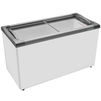 Freezer Horizontal Porta de Vidro 388L Metalfrio Branco 220V