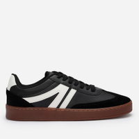 Tênis casual com recortes bicolor ace preto