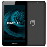 Tablet Positivo Twist Tab+ com Tela 7, 64GB, 2GB RAM, Wi-Fi, Câmera Frontal 2MP, Android 11 Go, Processador Quad Core e Bluetooth - Preto