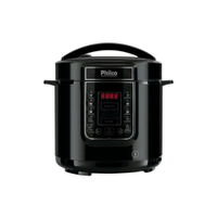 Panela de Pressão Digital 6L Inox Preta Philco - 110V
