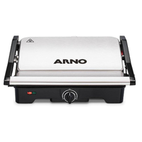 Grill Elétrico Hambúrguer Carne Legumes Arno Dual 1100W 110V - 220V