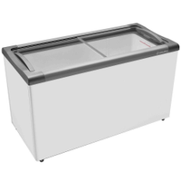 Freezer Horizontal Porta de Vidro 388L Metalfrio Branco 220V