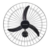 Ventilador Oscilante Parede Ventisol New 60cm Grade Preta Metalica 220V - 220V