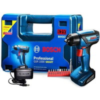 Furadeira/Parafusadeira Bosch GSR 1000 Smart 12V Bivolt Bateria Maleta Bits - Bivolt