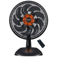 Ventilador de Mesa Mallory Neo Air 15 Total Control com 140W, 40cm e Controle Remoto - Preto/Grafite/Laranja - 220V