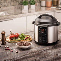 Panela de Pressão Elétrica 6 Litros 1000W 220V - Electrolux - Panela de Pressão Elétrica Electrolux 6 Litros