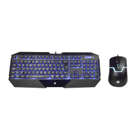 Kit Teclado e Mouse Gamer HP GK1100 Multimidia Led USB 1600DPI - Preto