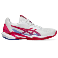 Tênis ASICS Solution Speed FF 3 - Feminino - Branco/Rosa
