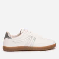 Tênis casual com recortes bicolor cinza