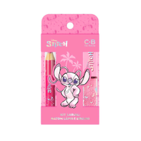 Kit lápis labial e gloss angel rosa