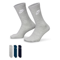 Kit De Meias Masculina New Sportwear Everyday Essential Crew 3 Pares - Preto