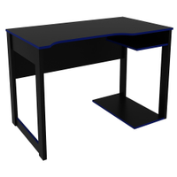 Escrivaninha Mesa Gamer Tecno Mobili ME4161, Preto e Azul, 105 cm