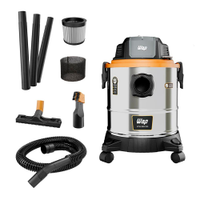 Aspirador de Pó e Água Wap GTW 1900W 20L com Tecnologia Easy Cleaning Inox/Preto/Amarelo - 220V