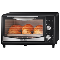 Forno Elétrico Mondial Pratic Cook FR-09 com 6 Litros Preto - MINI FORNO ELETR MONDIAL FR09 PTO 110V