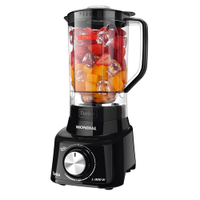 Liquidificador Mondial Turbo Full Black L900FB Preto 900W com 5 Velocidades - LIQ 5VEL/PUL MONDIAL L900FB C/FILTRO BLACK 110V