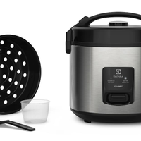 Panela Elétrica de Arroz Electrolux Efficient ERC20 por Rita Lobo com Trava de Segurança 3,5L Inox e Preta - 220V