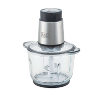 Miniprocessador de Alimentos Black Decker MP300G Antiaderente em Inox, Modo de 2 ou 4 Lâminas com 2 Velocidades - 300W - 110V