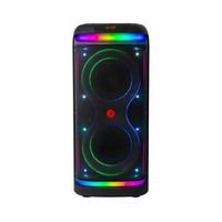 Caixa de Som Chilli Beans Power Boost, TWS, 2 Speakers 8 + Twiter, 1300W, Blueetooth, Função Karaokê, Led Show, Preto, KN 5000