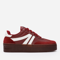 Tênis plataforma casual com recortes ace vinho