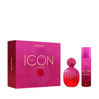 Kit perfume feminino banderas the icon supreme eau de parfum intense for women 100ml e desodorante spray 24h 150ml