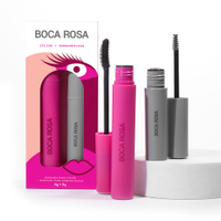 Kit boca rosa máscara de cílios e máscara de sobrancelha