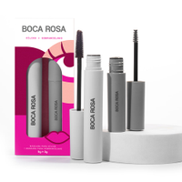 Kit boca rosa máscara de cílios efeito natural e máscara de sobrancelha